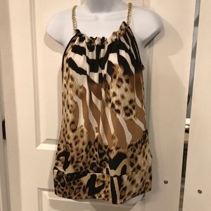 Sioni sleeveless, printed blouse, Size S